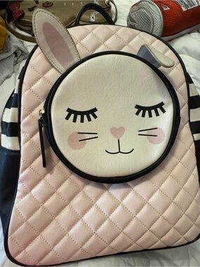 Betsey Johnson Pink Quilted Bunny Face Backpack